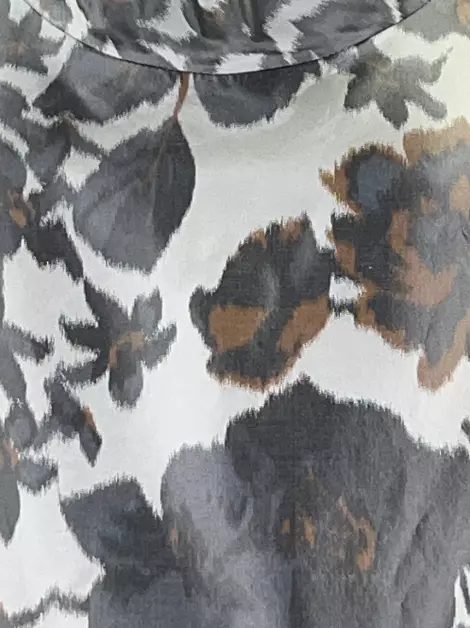 Vestido Oscar de la Renta Tecido Estampado