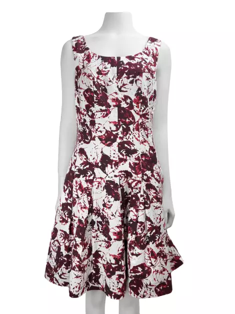 Vestido Oscar de la Renta Texturizado Estampado