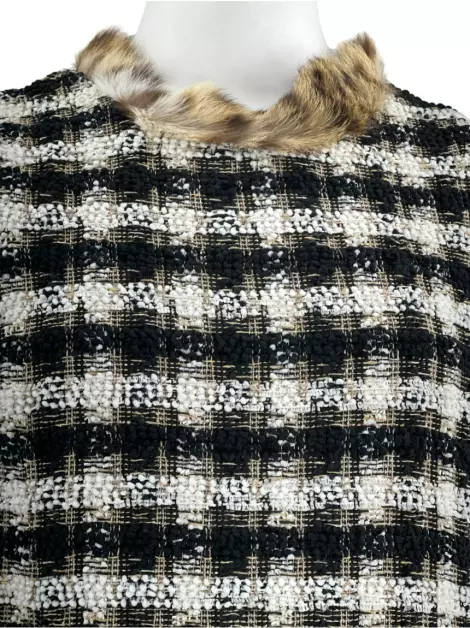 Vestido Oscar de la Renta Tweed Lã Multicolor