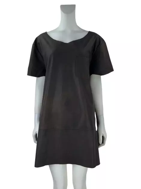 Vestido Osklen Curto Couro