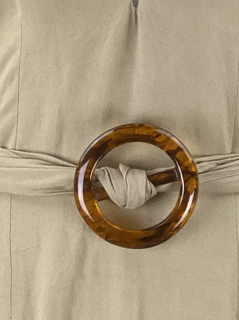 Vestido Ostra Brasil Tecido Bege