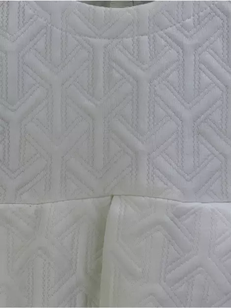 Vestido Paola Bimbi Texturizado Branco