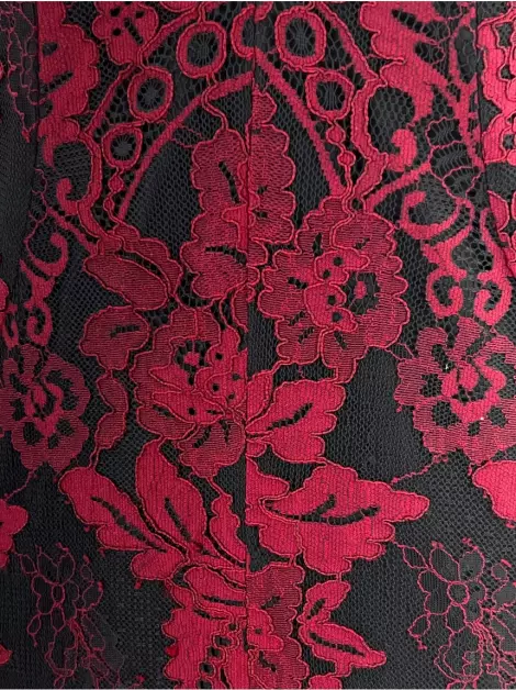 Vestido PatBo Bordado Vermelho