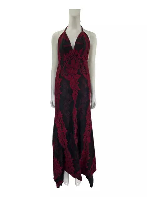 Vestido PatBo Bordado Vermelho