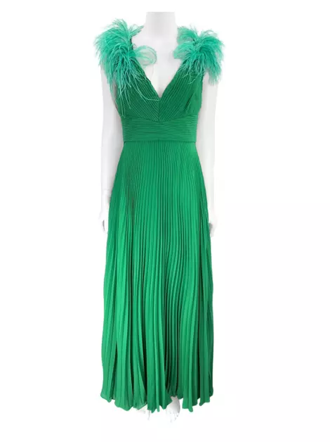 Vestido PatBo Longo Plissado Preto