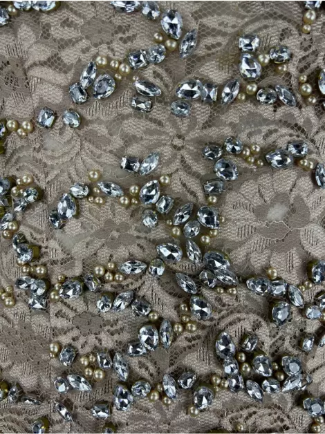 Vestido Patricia Bonaldi Renda Bordado Rose
