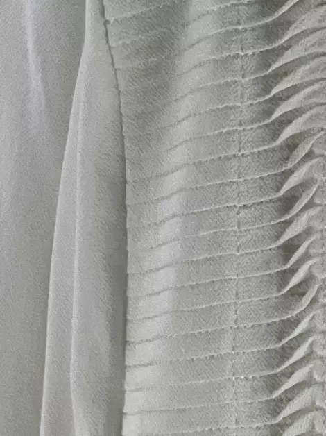 Vestido Paula Hermanny Drapeado Off White
