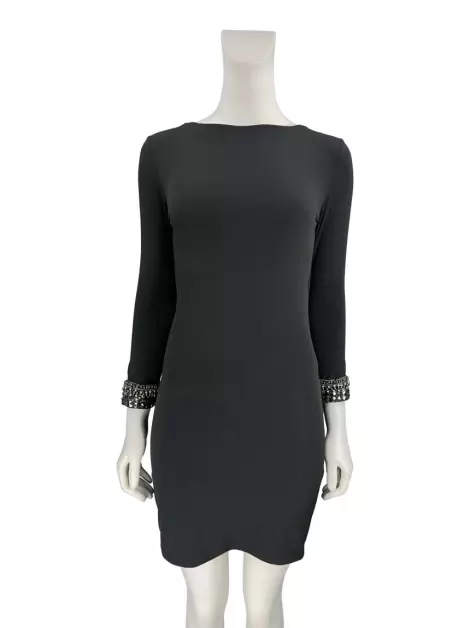 Vestido Philipp Plein Aplicação Preto