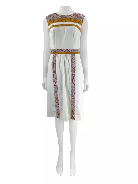 Vestido Prada Tecido Off-White