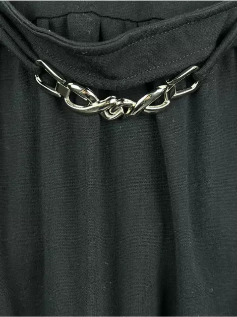 Vestido Pusco Liso Preto