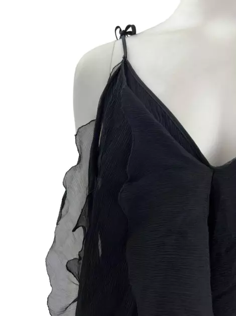 Vestido Reinaldo Lourenço Seda Preto