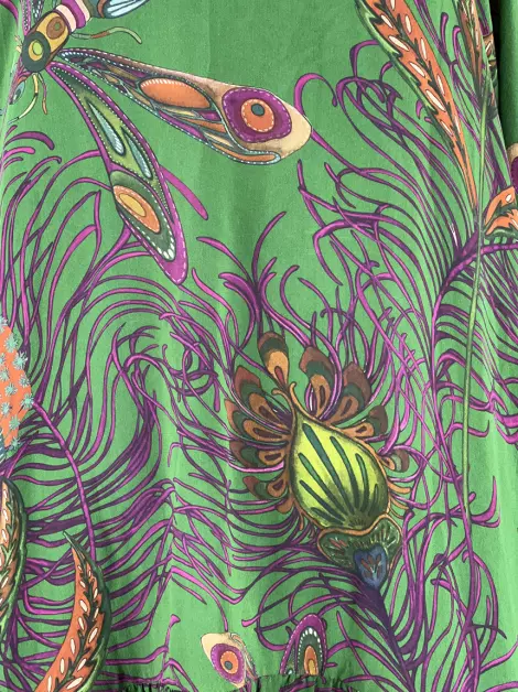 Vestido Renata Campos Seda Estampada