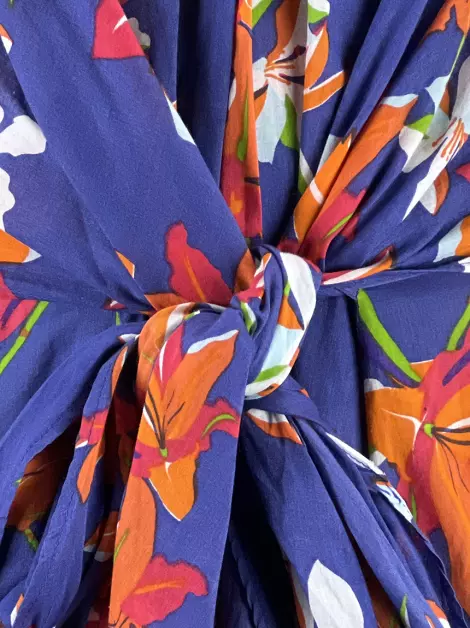 Vestido Richards Floral Azul