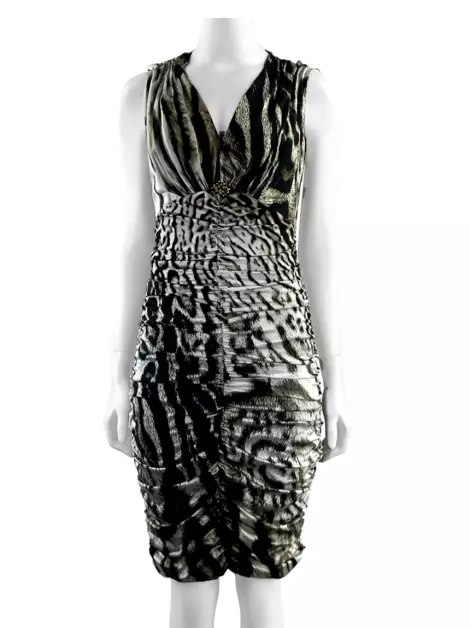 Vestido Roberto Cavalli Acetinado Estampado