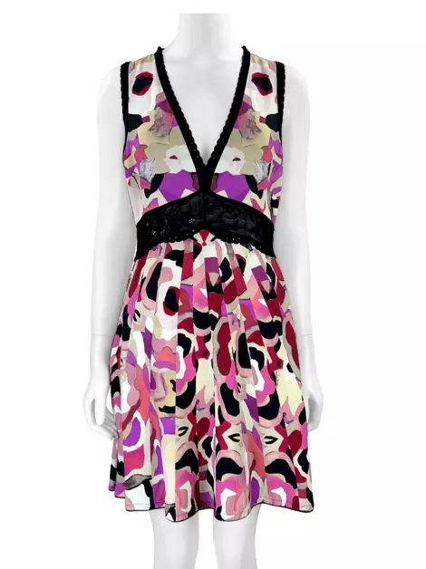 Vestido Roberto Cavalli Evasê Estampado