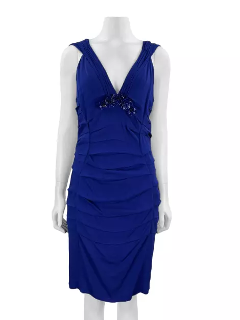 Vestido Roberto Cavalli Midi Azul