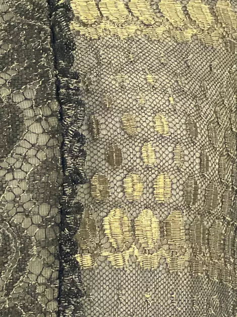 Vestido Roberto Cavalli Renda Dourada