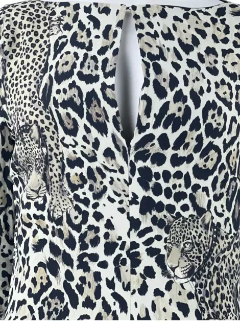 Vestido Roberto Cavalli Tecido Animal Print