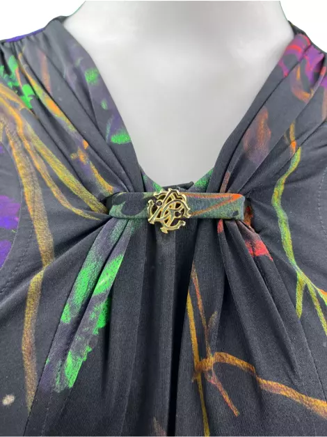 Vestido Roberto Cavalli Tecido Estampado