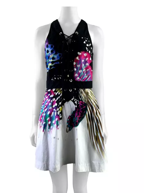 Vestido Roberto Cavalli Tecido Estampado