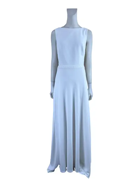 Vestido Rosa Clará Tecido Branco