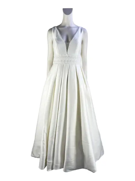 Vestido Rosa Clará Tecido Off-White