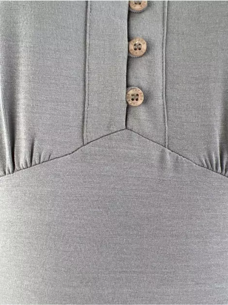 Vestido Sacada Tecido Cinza