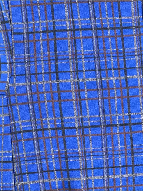 Vestido Sacada Xadrez Azul