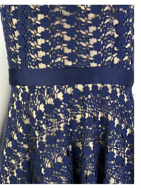 Vestido Sandro Barros Renda Azul