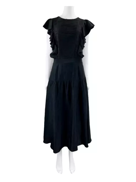 Vestido Sandro Midi Preto