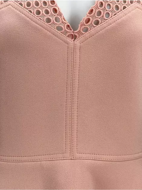 Vestido Sandro Tecido Rosa