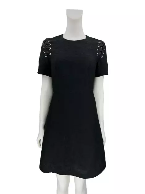 Vestido Sandro Texturizada Preto