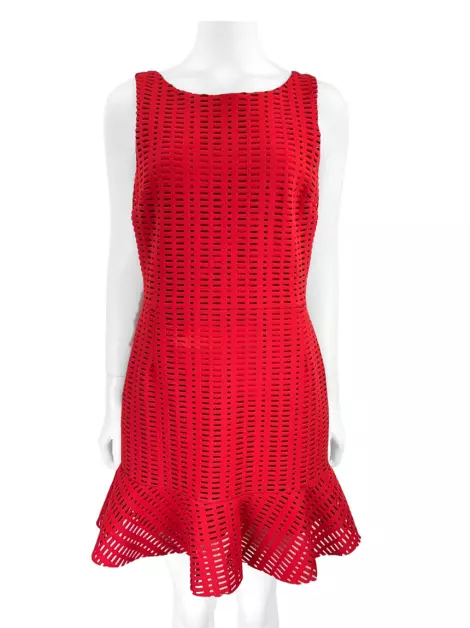 Vestido Sandro Vazado Vermelho