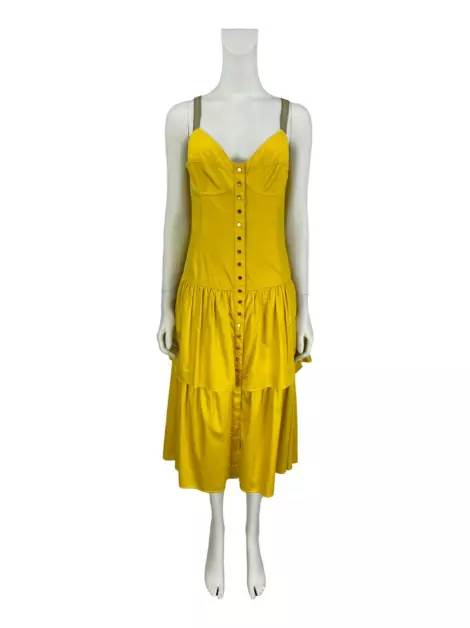 Vestido See By Chloé Tecido Amarelo