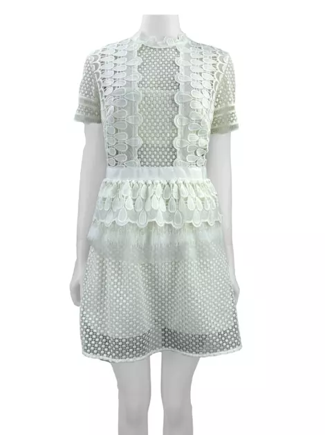 Vestido Self-Portrait Bordado Branco