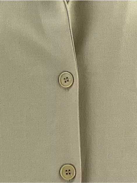 Vestido Shoulder Botões Bege