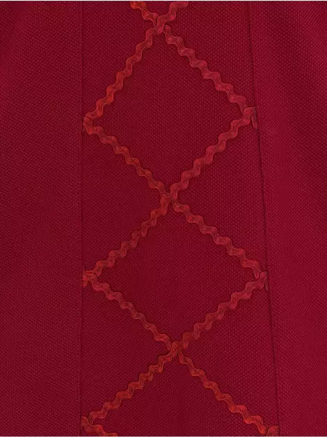 Vestido Silmara Babado Vermelho