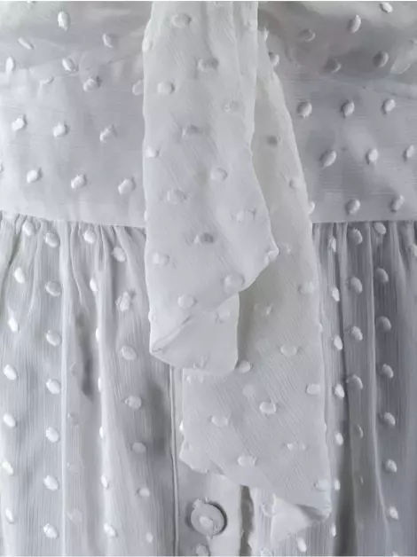 Vestido Skazi Texturizado Branco