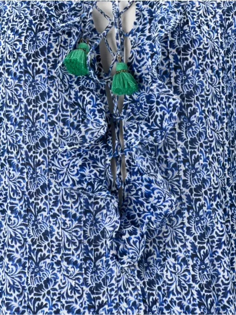 Vestido Sofia By Vix Estampado Azul