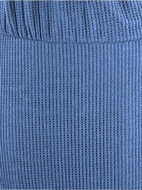 Vestido Sophia Hegg Texturizado Azul Marinho