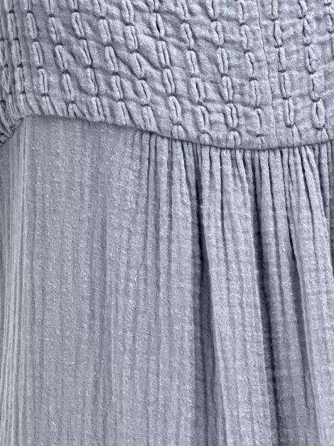 Vestido Sophia Hegg Texturizado Cinza