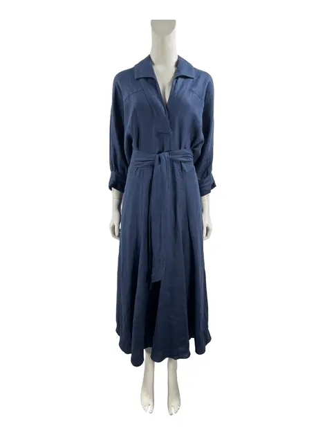 Vestido SouQ Linho Azul