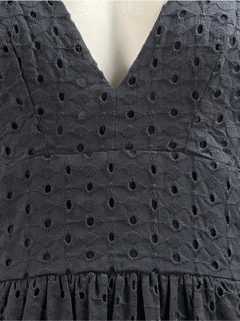 Vestido SouQ Vazado Preto