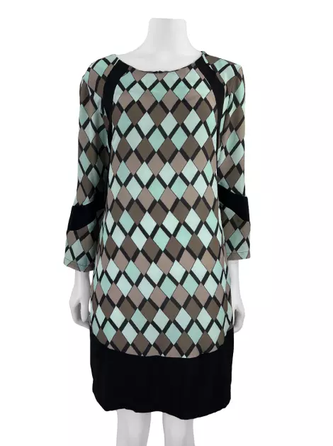 Vestido Spezzato Estampa Azul