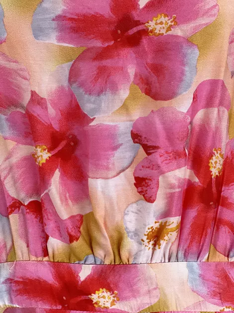 Vestido Spezzato Tecido Florido