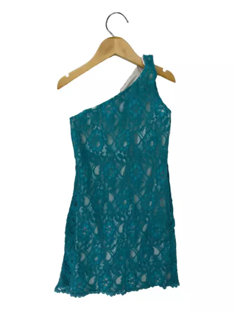 Vestido Spezzato Teen Renda Azul