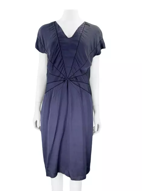 Vestido Stella Mccartney Pespontos Roxo
