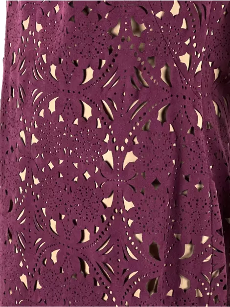 Vestido Tadashi Shoji Texturizado Roxo