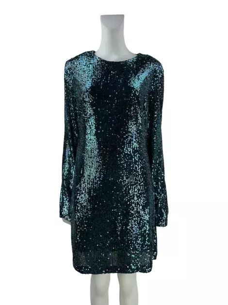 Vestido Tig Paetê Multicolor