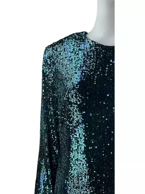 Vestido Tig Paetê Multicolor